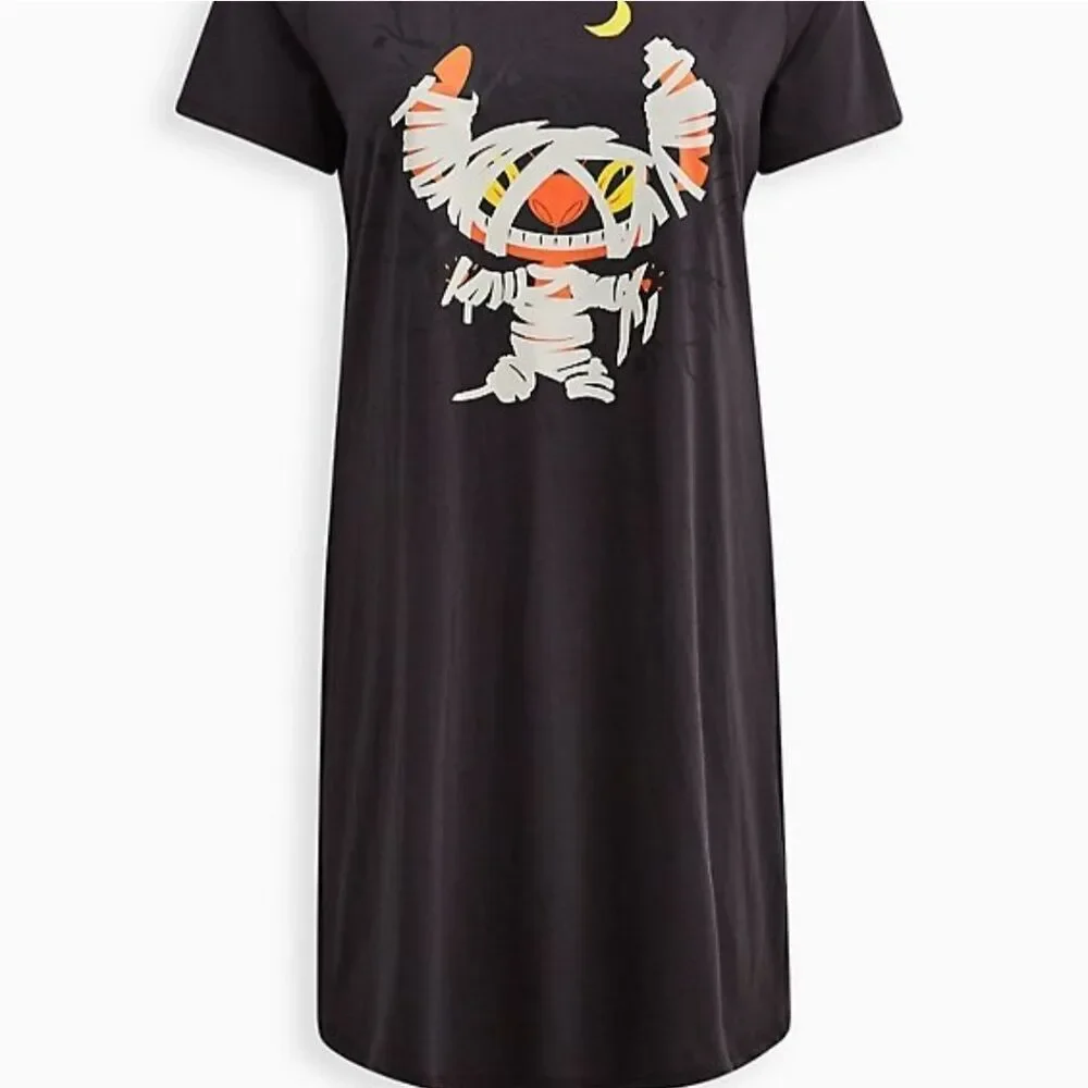 Torrid Disney Lilo and Stitch Plus Size 1X 14-16 Halloween Mummy T-Shirt Dress